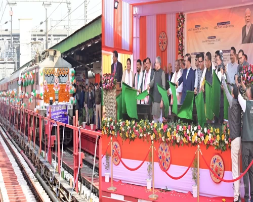 Enhanced rail connectivity for Assam: Three new trains flagged off and Rs. 72 crore road over bridge dedicated in Assam